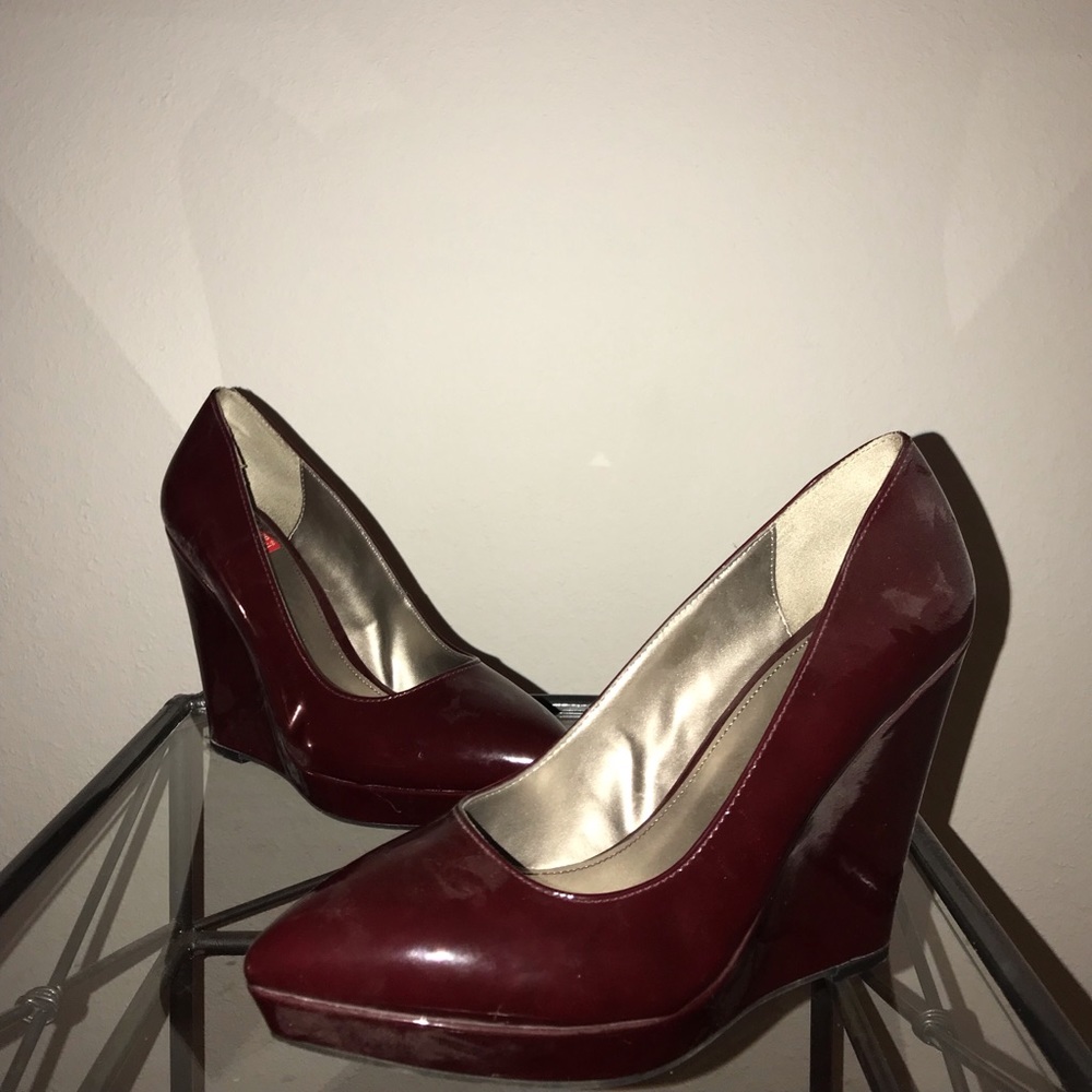 Fergie Patent Leather Wedges
